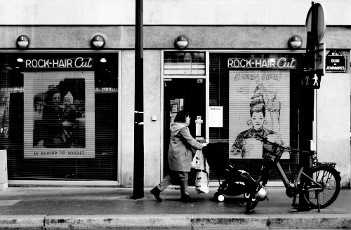  Paris photography ,Black & White on paper, limited edition, Rock hair Salon